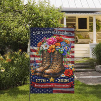 America 250 Garden Flag – Veteran Tribute 1776–2026 Independence Anniversary