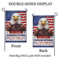 America 250 Years Garden Flag 1776–2026 – Patriotic Eagle Semiquincentennial Yard Decor