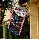 America 250 Garden Flag Patriotic Eagle Fireworks 250th Birthday USA 1776-2026 Independence Decor