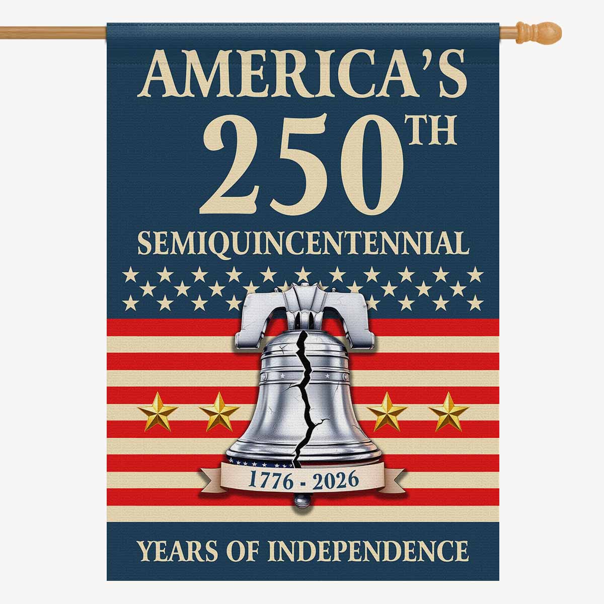America 250 House Flag – America’s 250th Semiquincentennial Independence Flag
