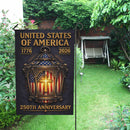 Christian Patriotic America 250 Garden Flag USA Cross Flag 1776-2026 Independence Decor