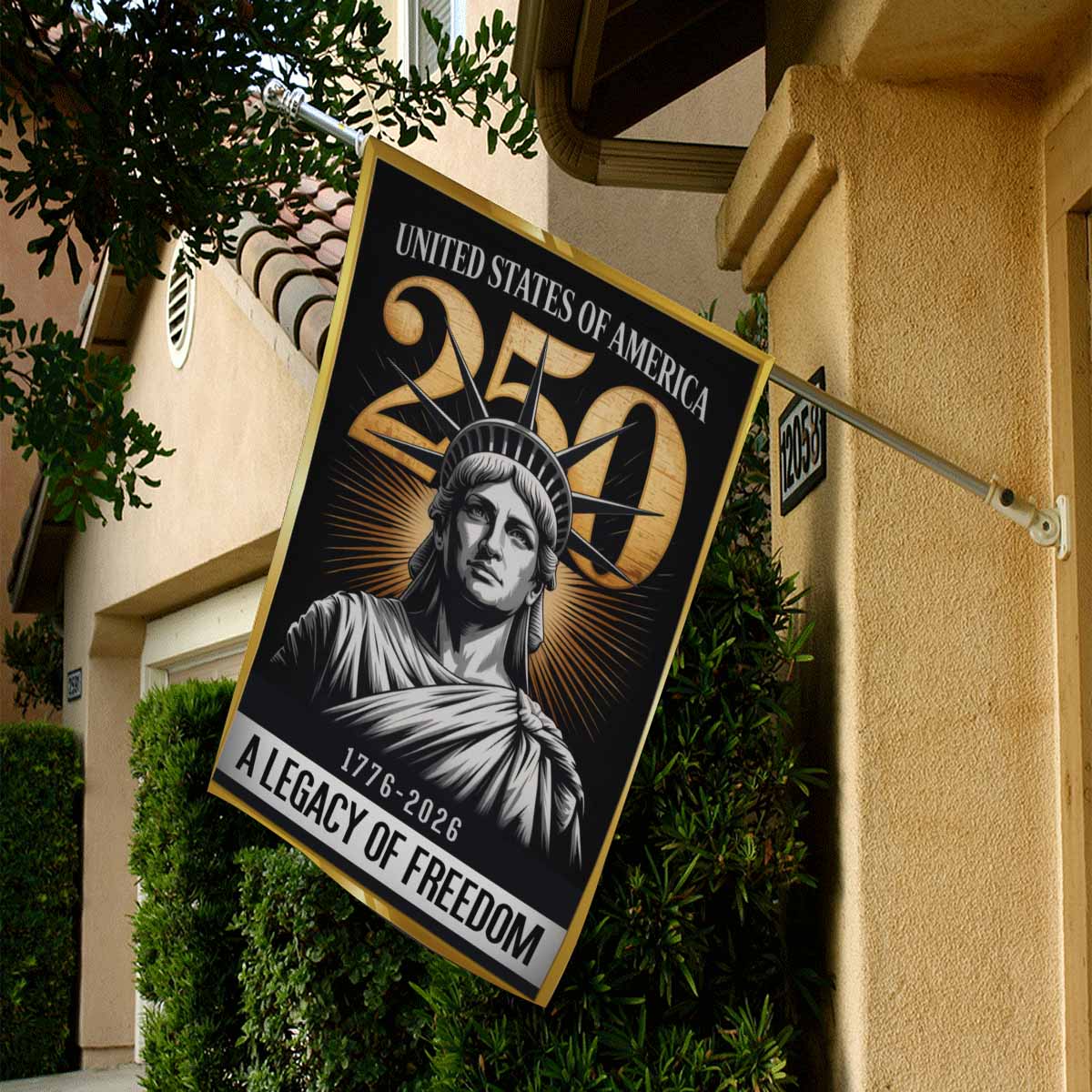America 250 House Flag ΓÇô United States 1776ΓÇô2026 Legacy of Freedom