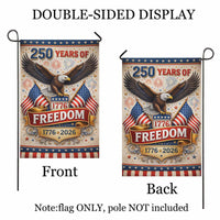 America 250 Patriotic Eagle Garden Flag 1776-2026 Freedom July 4 Decor