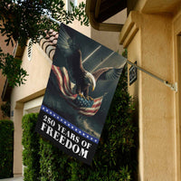 250 Years of Freedom Garden Flag – America 250 Patriotic Bald Eagle Flag