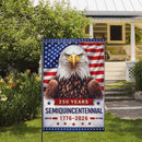 America 250 Years Garden Flag 1776–2026 – Patriotic Eagle Semiquincentennial Yard Decor