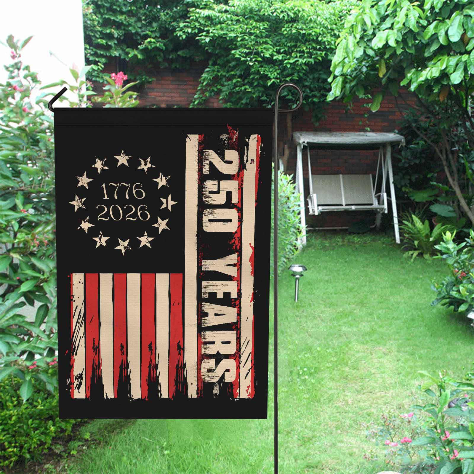 America 250 Garden Flag – Vintage 1776–2026 Patriotic Betsy Ross 250 Years