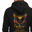 Personalized US Navy Quater Zip Hoodie JQZ02