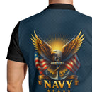 US Navy Polo Shirt – Eagle & Flag Emblem Design with Custom Rank