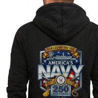 Personalized US Navy Quater Zip Hoodie JQZ01