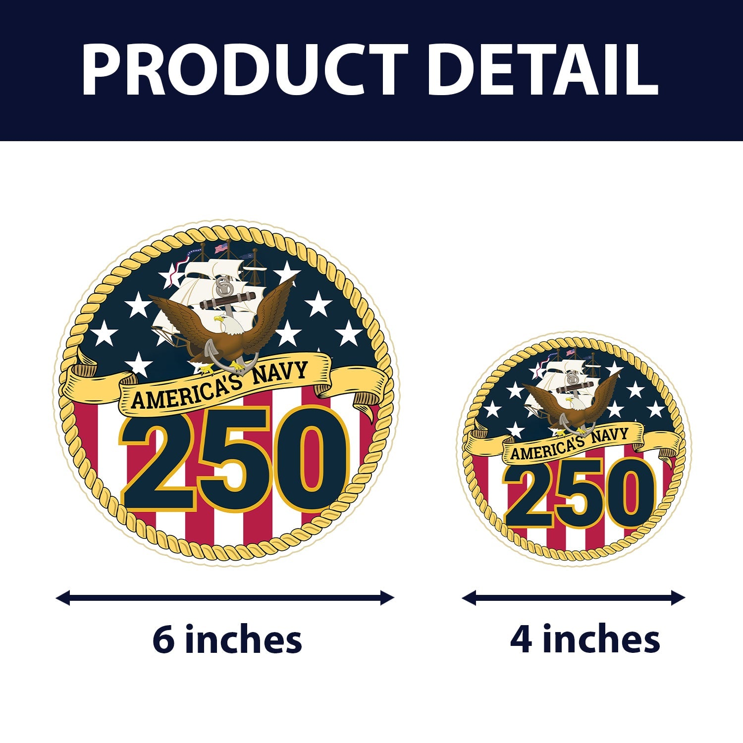US NAVY 250 Stickers