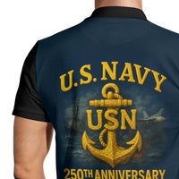US Navy Polo Shirt – Custom Rank & Text