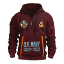 Personalized US Navy Quarter Zip Hoodie TQZ07