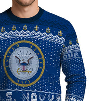 Personalized US Navy Christmas Ugly Sweater UST018