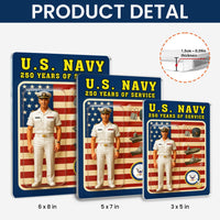 Custom Acrylic Plaque with Service Dress White Uniform