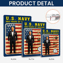 Personalized US Navy 250th Years Of Service Custom Figure Uniform Acrylic Block