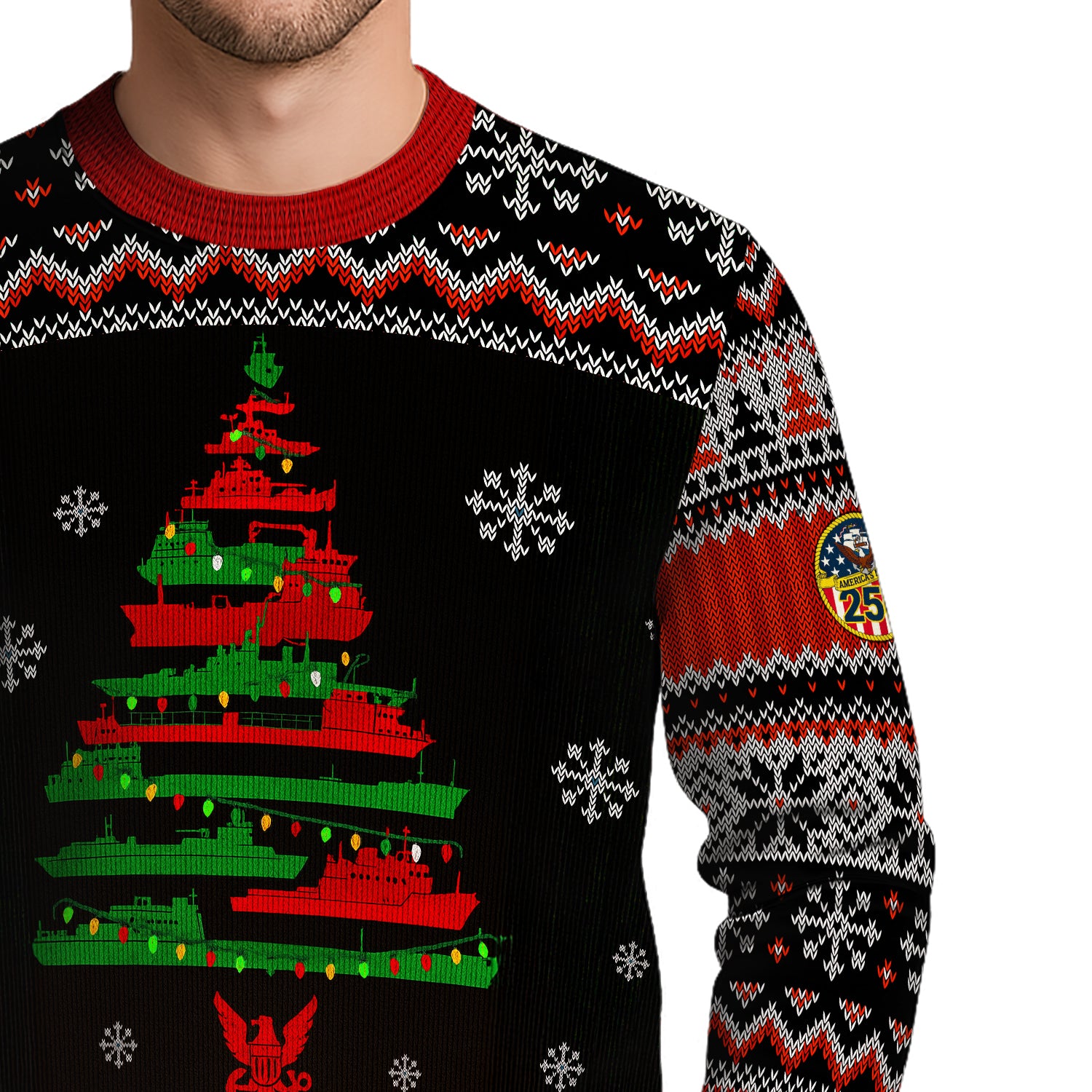 America's Navy 250 Christmas Ugly Sweater