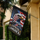 God Bless America Garden Flag Patriotic Eagle USA Decor