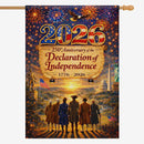 America 250 House Flag Declaration of Independence 1776-2026 USA Patriotic Flag