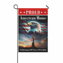 Proud American Home Garden Flag Patriotic Eagle Statue of Liberty 250 Years of Freedom USA Decor