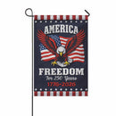 America 250 Garden Flag – Freedom for 250 Years Bald Eagle 1776–2026