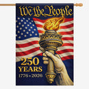 We The People 250 Years House Flag Patriotic USA 1776-2026 Decor