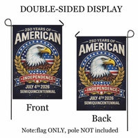 America 250 Garden Flag Patriotic Eagle 250 Years of American Independence July 4th 2026