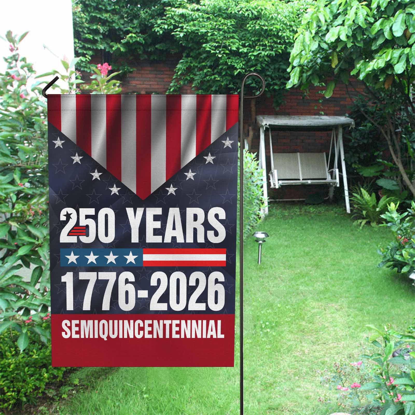 250 Years Semiquincentennial Garden Flag