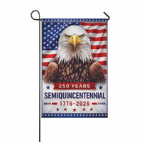 America 250 Years Garden Flag 1776–2026 – Patriotic Eagle Semiquincentennial Yard Decor