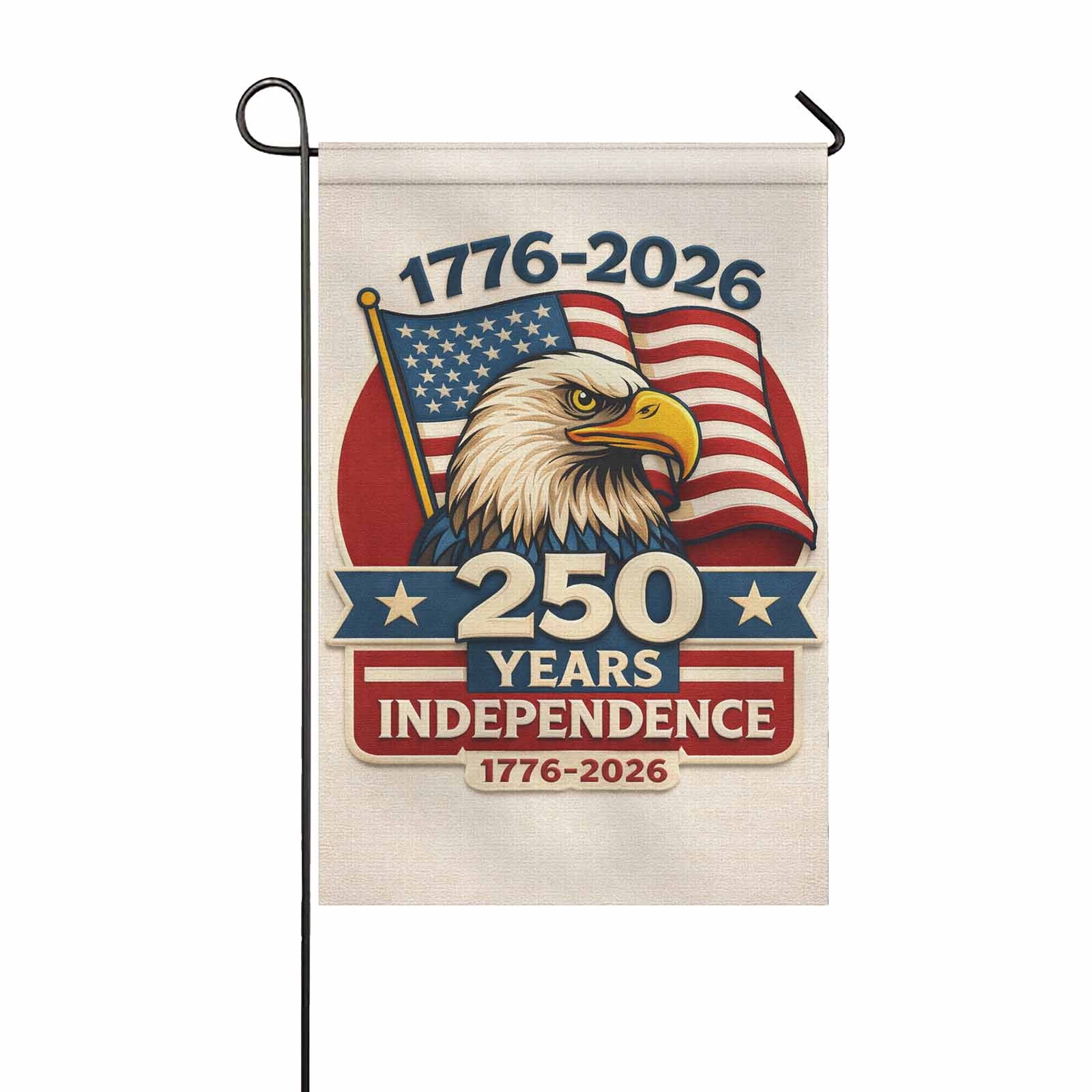 USA 250 Years Independence Garden Flag Patriotic American Eagle