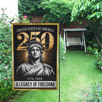 America 250 Garden Flag – Statue of Liberty 1776–2026 Legacy of Freedom
