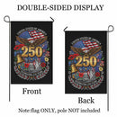 USA 250 Years Garden Flag Patriotic Eagle Liberty Bell Decor