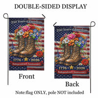 America 250 Garden Flag – Veteran Tribute 1776–2026 Independence Anniversary