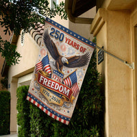 America 250 Patriotic Eagle Garden Flag 1776-2026 Freedom July 4 Decor