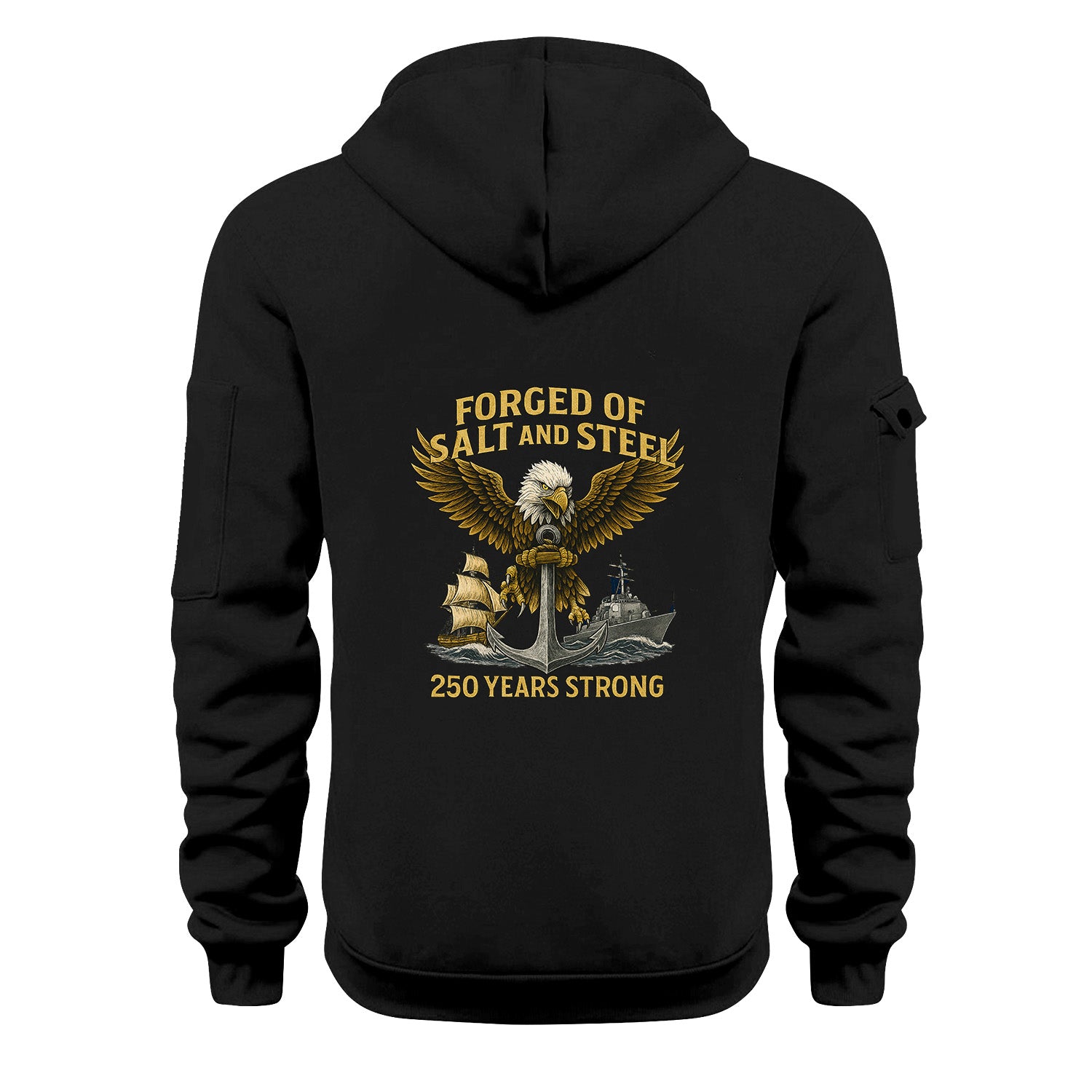 Custom US Navy Ranks Quarter Zip Hoodie TQZ04