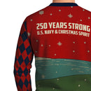 US Navy 250 Years Strong Christmas Ugly Sweater