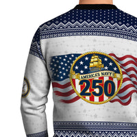 Personalized US Navy Christmas Ugly Sweater TUST10