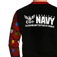 US Navy Light It Up Christmas Ugly Sweater