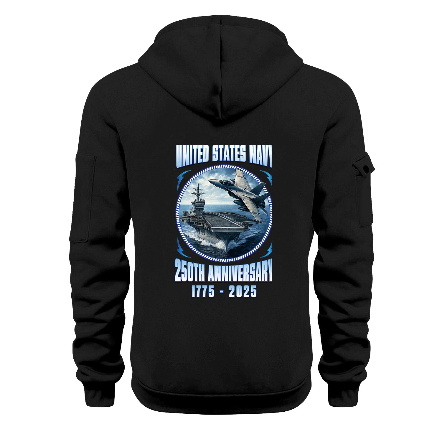 Custom US Navy Ranks Quarter Zip Hoodie TQZ03