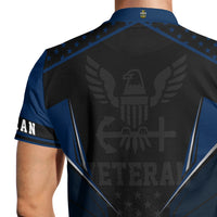 US Navy Veteran Polo Shirt – Bold Crest & Custom Rank Tribute Edition
