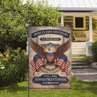 Personalized America’s 250th Garden Flag 1776–2026 Family Name Decor