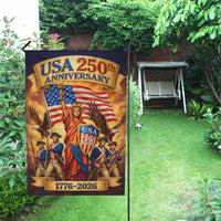 America 250 Garden Flag USA 250th Anniversary 1776-2026 Patriotic Liberty Decor