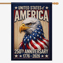USA 250th Anniversary Patriotic House Flag American Eagle Flag