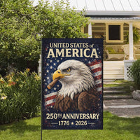 USA 250th Anniversary Garden Flag 1776–2026 Patriotic Eagle Decor