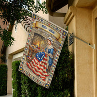America 250 Garden Flag Betsy Ross Sewing American Flag 1776-2026 Patriotic Yard Decor