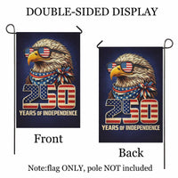America 250 Garden Flag 250 Years of Independence Patriotic Eagle 1776-2026 Decor