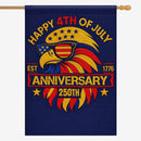 Happy 4th of July 2026 House Flag ΓÇô 250th Anniversary Celebration