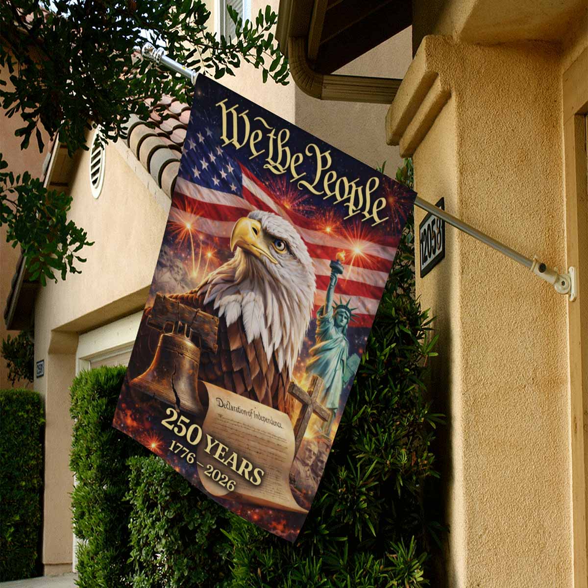 We The People 250 Years House Flag 1776–2026 USA Banner