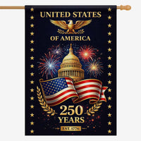 United States of America 250 Years House Flag – Patriotic Capitol Decor
