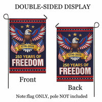1776-2026 America 250 Garden Flag Patriotic Eagle USA Flag 250 Years Freedom