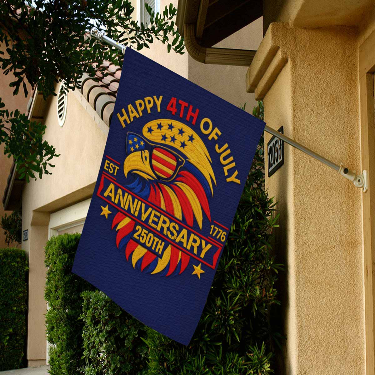 Happy 4th of July 2026 House Flag ΓÇô 250th Anniversary Celebration